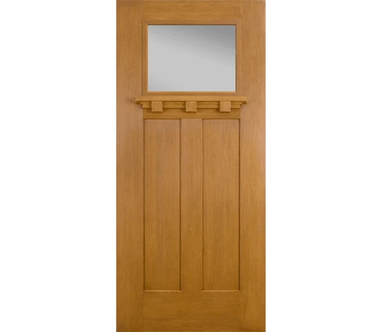 Johnson City Craftsman Light Fiberglass Entry Door