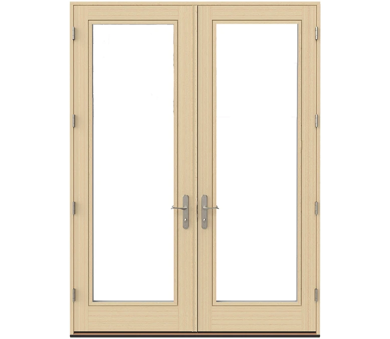 Johnson City Pella Lifestyle Series Wood Double Hinged Patio Doors